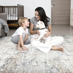 5x8 Area Rug Living Room: Modern Washable Indoor Soft Carpet Brown | - Image 6