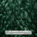 NEWCOSPLAY Fleece Ribbed Cozy Throw Blanket - Image 5