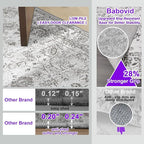 Grey Floral Hallway Runner Rug 2x10 - Image 4