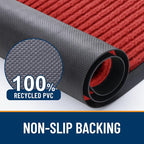 OLANLY Front Door Mat 59x30, Waterproof Heavy-Duty Indoor Outdoor Doormat | Red - Image 3