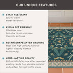 Vintage Teal Area Rugs for Living Room 6x8 - Image 7
