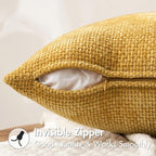MIULEE Decorative Couch Throw Pillow Covers 22x22 in Mustard Yellow 2 Pack | - Image 6