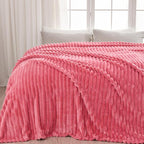 NEWCOSPLAY Fleece Ribbed Cozy Throw Blanket - Image 9
