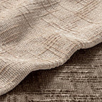 MIULEE Chenille Textured Euro Throw Pillow Covers Oatmeal 24x24 Set of 2 | - Image 2