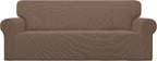 Easy-Going Stretch Oversized Sofa Couch Slipcover Washable Brown | 1-Piece by Easy-Going
