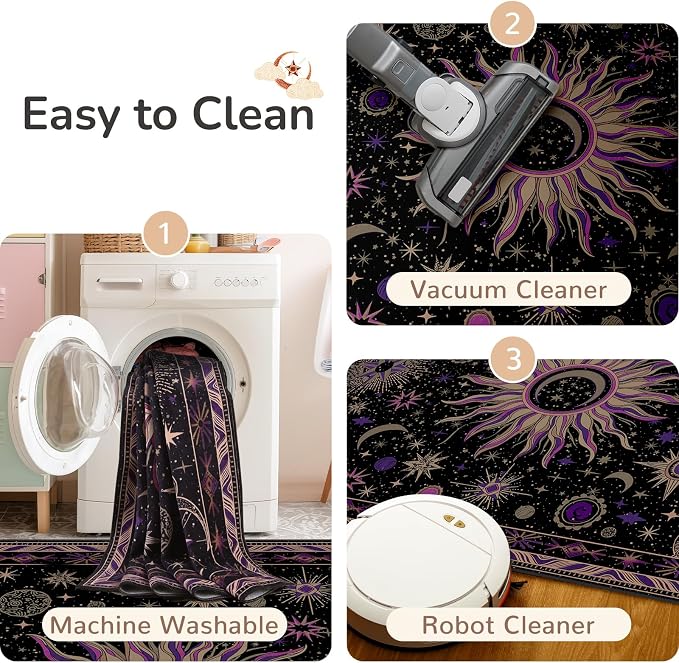 Vacuum-Friendly, 2x8 Washable Area Rug - Image 5