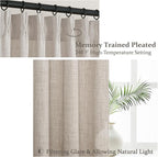 PleatedDrapes 112 Inch Extra Long Light Filtering Curtains - Image 4
