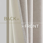 MIULEE Extra Wide 100% Blackout Linen Curtains - Image 3