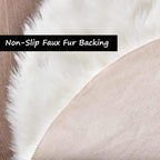 Goolela White Faux Sheepskin Fur Rug 4x6 - Image 5