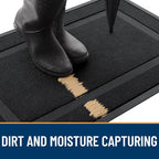 OLANLY Front Door Mat Outside 59x23, All-Season Heavy-Duty Rubber Doormat | Jet - Image 4