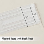 MIULEE Ivory Back Tab Blackout Curtains 52x84 Inch Length 2 Panels Set | Rod - Image 4