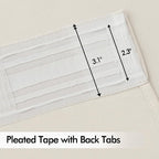 MIULEE Ivory Back Tab Blackout Curtains 52x108 Inch Long 2 Panels Set | Rod - Image 4