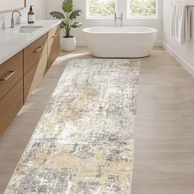 LOONGRUG Runner Rug 3x10 Washable Non-Slip Kitchen Neutral Modern Rug | - Image 5