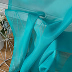 Turquoise Sheer Curtains 90 Inches Long 2 Panels - Image 4