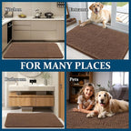 OLANLY Dog Door Mat for Muddy Paws 24x16, Super Absorbent Chenille Mud Mat | - Image 8