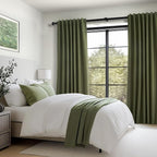 Topfinel Dark Olive Green Blackout Curtains 96 Inch Long 2 Panels Set - Image 7
