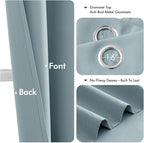 MIULEE Blackout Curtains for Bedroom 2 Panels 40 x 63 Inch Long Slate Blue | - Image 4