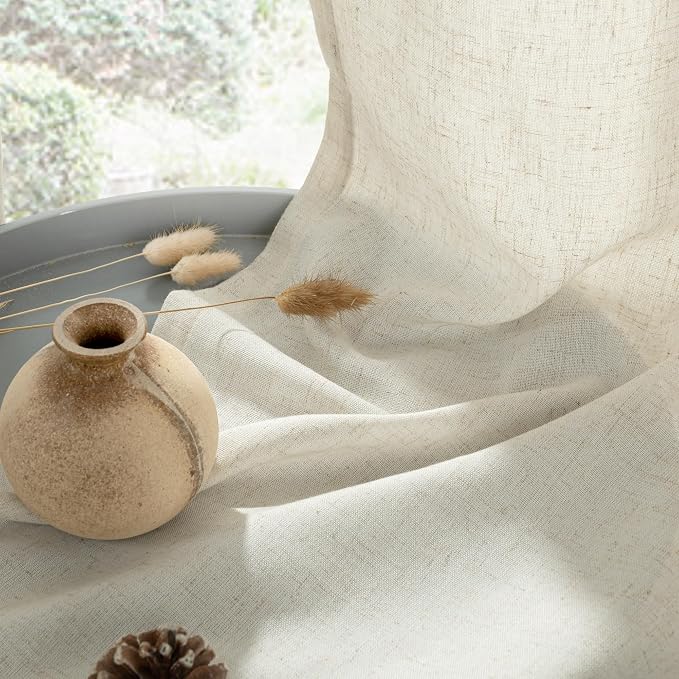 YoungsTex 84 Inches Length Linen Curtains - Image 7