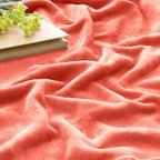BEDELITE Fleece Blanket Soft Plush Twin Size Blanket Coral Red 60"x80" | Ultra - Image 3