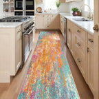 RELEANY Washable Runner 2'x8' Abstract Area Rug - Image 2
