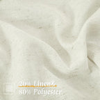 Light Filtering Cream Linen Blended Curtains 63 Inch - Image 2