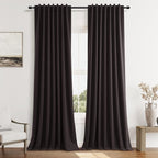 100% Blackout Curtains 84 Inch Length 2 Panels Set by Guken