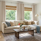 100% Blackout Linen Textured Curtains 90 Inch Long, Oatmeal | 100% Blackout - Image 5