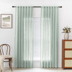 MYSKY HOME Living Room Curtains 84 Inches Long Semi Sheer Light Filtering - Image 2