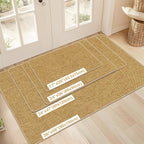Ultra Thin Indoor Door Mat 17"x29", Non Slip Low-Profile Doormats | Rubber - Image 2