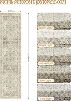 Runner Rug 2x8 Runners for Hallways Washable Rugs, Non Slip Low Pile Soft - Image 2