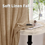 YoungsTex Burlap Linen Curtains 40 Inch Long - Image 9