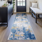 RELEANY Washable Runner 2'x10' Abstract Area Rug - Image 4
