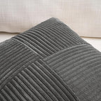 Fancy Homi Set of 2 Dark Gray Boho Long Lumbar Body Decorative Throw Pillow - Image 4