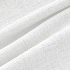 MIULEE 100% Blackout Linen Curtains 42 x 84 Inch Bright White 2 Panels | - Image 9