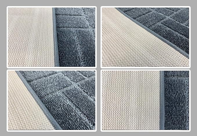 24 Ft Charcoal Extra Long Hallway Runner Rug, Non Slip Washable | Indoor Soft - Image 6