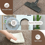2x8 Runner Rug for Hallway, Long Runner Rugs Non Slip, Matte Brown | Soft - Image 5