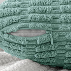 MIULEE Corduroy Decorative Throw Pillow Covers 18x18 Teal Green Pack of 2 | - Image 3