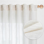 MYSKY HOME Curtains 63 Inch Length 2 Panels, Boho Curtains Sheer Light Soften by MYSKYHOME