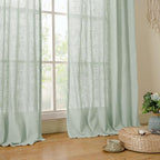 Short Kitchen Linen Curtains 24 Inch Length - Image 9