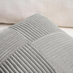 Fancy Homi 2 Packs Grey Long Lumbar Decorative Throw Pillow Covers 16x24 Inch - Image 3