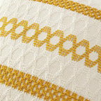 MIULEE Set of 2 Mustard Yellow Boho Decorative Pillow Covers 16x16 Inch | Fall - Image 4