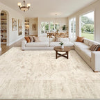 10x12 Area Rugs Living Room: Bedroom Washable Carpet Beige/Brown | Large - Image 8