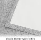 Yakamok Dove Grey Linen Textured Curtains 90 Inches Long - Image 3