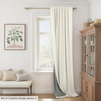 Total Blackout Linen Curtains 80 Inches Long - Image 2
