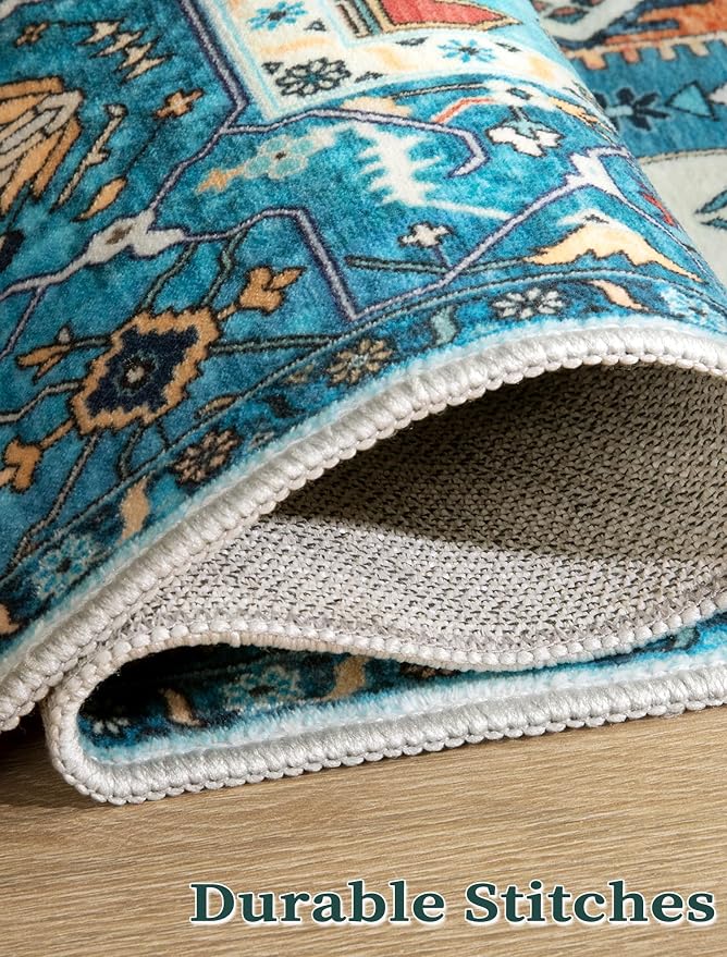 SERISSA 2x5 Washable Non Slip Boho Runner Rug - Image 8