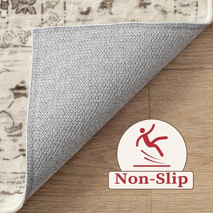 SERISSA 3x5 Washable Non Slip Boho Area Rug - Image 4