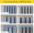 NICETOWN 100% Blackout Linen Curtains - Image 2