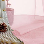 Blush Pink Sheer Curtains 84 Inches Long 2 Panels Set, Light Filtering Sheer - Image 4