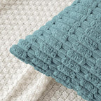 MIULEE Corduroy Decorative Throw Pillow Covers 18x18 Coastal Blue Pack of 2 | - Image 5