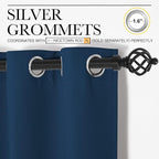 NICETOWN Window Curtain Panels, Thermal Insulated Solid Grommet Blackout - Image 3